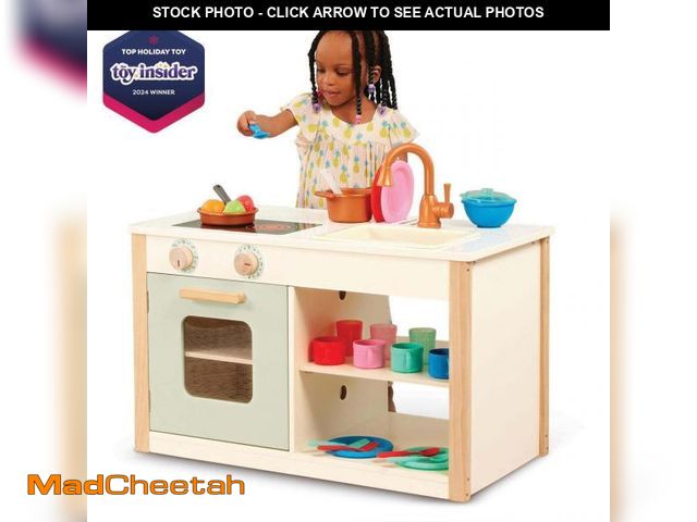 Lot 74-12405461 - Battat Two N  One Wooden Kitchen CafÃ with Dishes and Chalkboard  Toddler and Preschool Toys - UNUS...