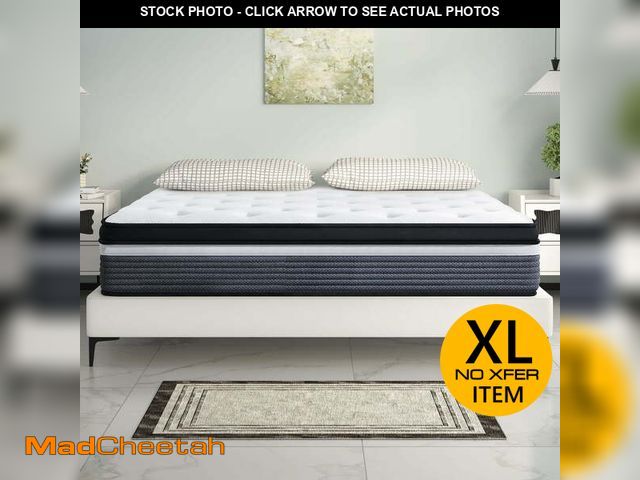 Lot 74-12668695 - Full Size Mattress, Telino 12'' Plush Hybrid Innerspring and Memory Foam Mattress in a Box for Adult...