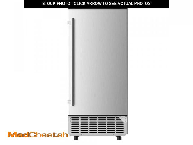 Lot 74-12032510 - SIMZLIFE 15 in. 80 lb./24H Freestanding/Built-in Ice Maker in Stainless Steel, 24 lb. Storage Capaci...