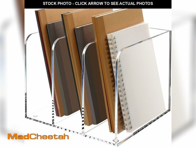 Lot 74-14211035 - Magazine Holder, Clear Acrylic Magazine Rack, File Organizer for Office Desk, Book Organizer,-One-Pi...