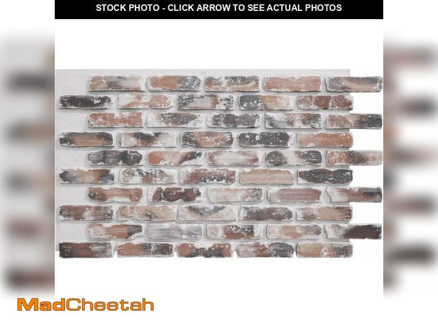 Lot 74-13844514 - EverStone Aged Brick Faux Brick Panel, 46 7/8" W x 27" H x 1 1/4" D, Farmhouse Color - UNUSED