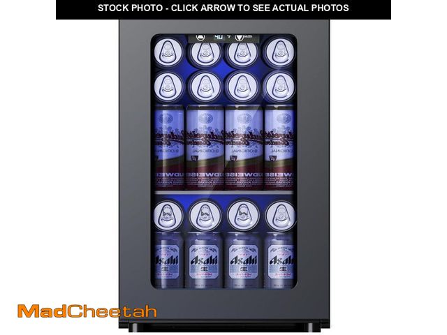 Lot 74-12920585 - SIMZLIFE 11 in. Single Zone 6-Wine Bottles and 24-Cans Beverage and Wine Cooler in Black with Rapid ...