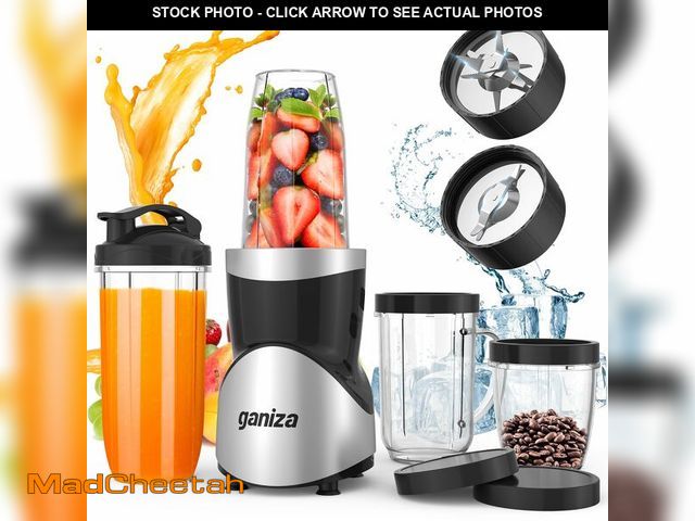 Lot 74-12603057 - Ganiza Smoothie Blender, 900W Blenders for Shakes and Smoothies, 15-Piece Personal Blender and Grind...