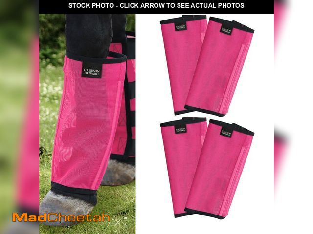 Lot 74-14060136 - Harrison Howard Loose Fitting Fly Boots UV-Protective Extra Tough Mesh Ventilated Four Fasteners Sta...