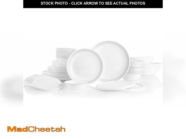 Lot 74-12590562 - Corelle Vitrelle 78-Piece Service for 12 Dinnerware Set, Triple Layer Glass and Chip Resistant, Ligh...