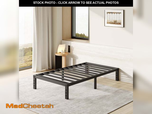 Lot 74-14309564 - FSCHOS 12 Inch Twin Size Bed Frame, Heavy Duty Metal Platform, No Box Spring Needed, Easy Assembly, ...
