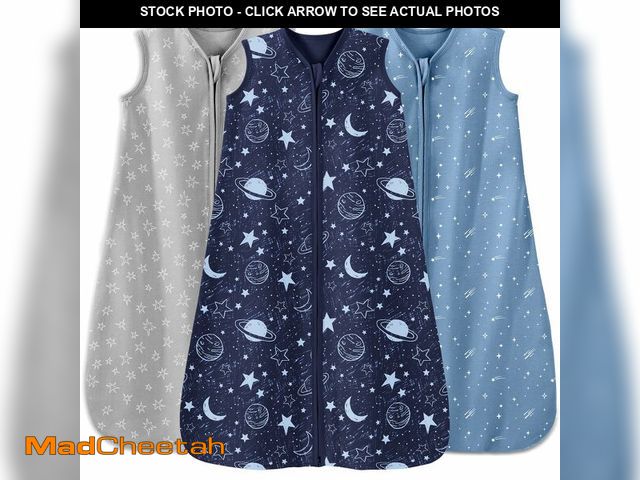 Lot 74-12608604 - Unnivoll Baby Sleep Sack 6-12 Months 3 Pack 100% Cotton Lightweight 0.5 TOG Wearable Blanket Baby Sl...