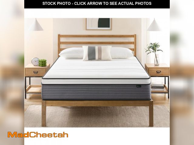 Lot 74-12203621 - ZINUS 12 Inch True Support Hybrid Mattress [New Version], Queen, Fiberglass Free, Medium Feel, Motio...
