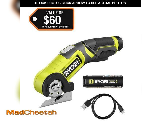 Lot 74-14182595 - RYOBI USB Lithium Power Cutter Kit with 2.0 Ah USB Lithium Battery and Charging Cable - UNUSED