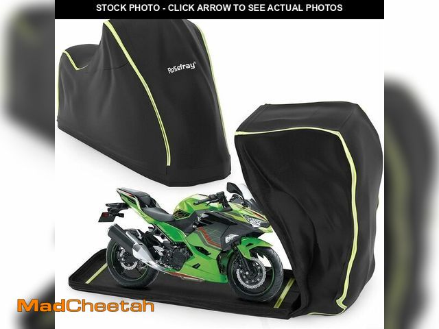 Lot 74-14301736 - Rosefray Full Enclosed Motorcycle Cover,600D Waterproof Motorcycle Cover Outdoor/Indoor UV Resistant...