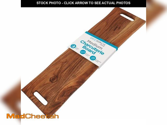 Lot 74-14281935 - BIRDROCK HOME 27.5" Large Charcuterie Board with Handles | Wooden Cheese Serving Platter for Meat, A...