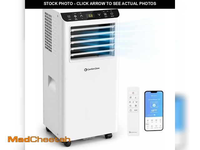 Lot 74-14438182 - Comfort Zone Smart Portable Air Conditioner 8,000 BTU (5,100 BTU SACC) - WiFi Enabled 3-in-1 AC Unit...