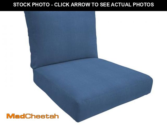 Lot 74-12147629 - Eddie Bauer Home Deep Seating Outdoor Lounge Cushion, Knife Edge, 23" X 24" X 5", Canvas Regatta - U...
