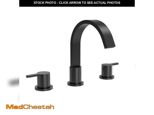 Lot 74-14225511 - EVERSTEIN 3-Hole Waterfall 8 in. Widespread Double Handle High-Arc Spot Resist Bathroom Sink Faucet ...