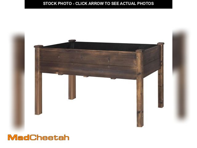 Lot 74-14291126 - VEIKOUS 48 in. L x 24 in. W x 30 in. H Carbonized Raised Garden Bed with Liner - UNUSED