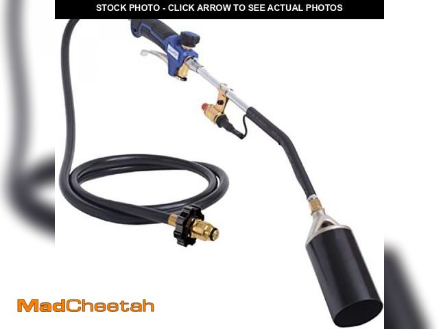 Lot 74-12098813 - Flame King Propane Torch Kit Heavy Duty Weed Burner, 340,000 BTU with Piezo Igniter (Self Igniting),...