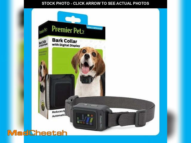 Lot 74-12862073 - (MISSING USB CORD) Premier Pet Bark Collar with Digital Display, Multiple corrections, including ton...