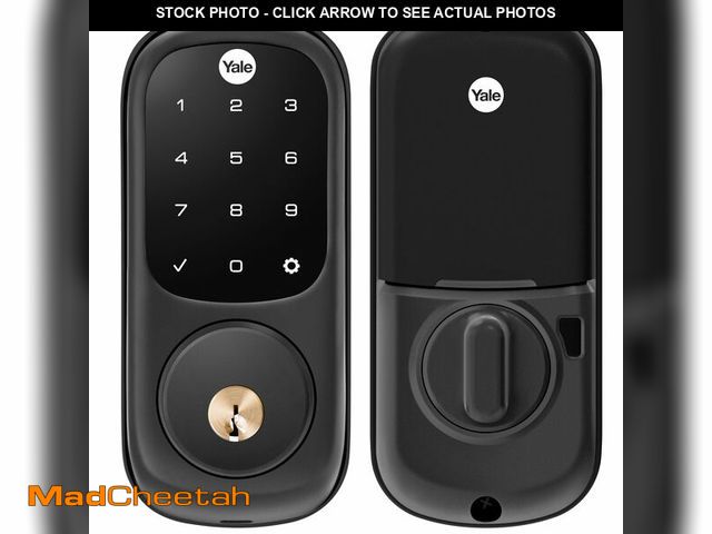 Lot 74-12609345 - Yale Assure Lock with Z-Wave, Black Suede Smart Touchscreen Deadbolt Works with Ring Alarm, Samsung ...