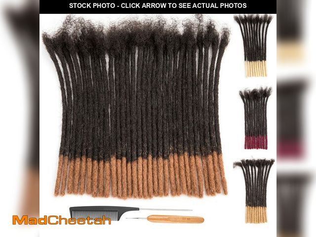 Lot 74-13713748 - DAIXI 0.6cm Thickness 8 Inch 30 Strands #T1B/30 Brown Tips Ombre Color 100% Real Human Hair Dreadloc...