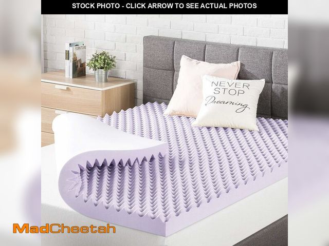 Lot 74-14348553 - Best Price Mattress 3 Inch Egg Crate Memory Foam Mattress Topper with Soothing Lavender Infusion, Ce...