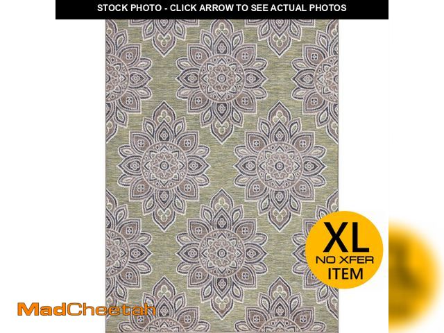 Lot 74-14274831 - StyleWell Green 8 ft. x 10 ft. Floral Indoor/Outdoor Patio Area Rug - UNUSED