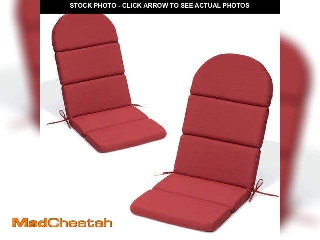 Lot 74-13048169 - Pellebant 19.69 in. x 49.61 in. 2-Piece Outdoor Rocking Chair Cushions Patio Adirondack Chair Cushio...