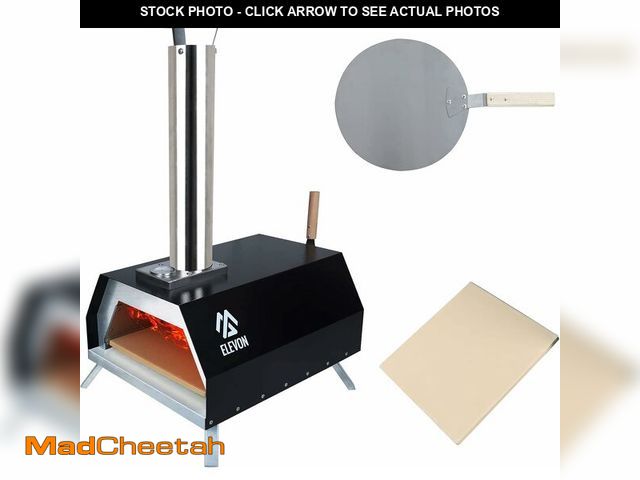 Lot 74-12809754 - Elevon Pizza Oven Wood Fired Pizza Maker, Portable Stainless Steel, Pizza Grill, Outdoors with Pizza...