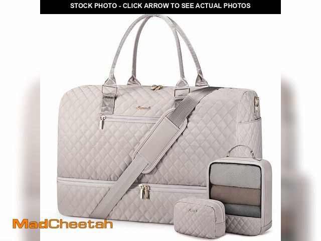Lot 74-14428833 - LOVEVOOK Travel Duffle Bag for Women, Weekender Overnight Bags with Shoe Compartment, Carry on Bag w...