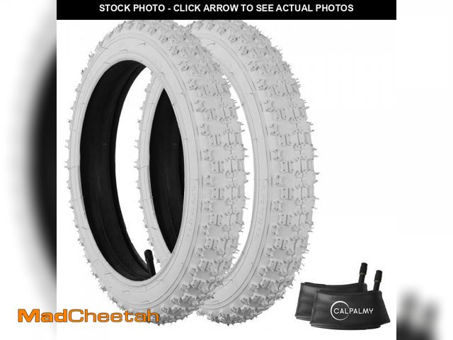 Lot 74-12301994 - (2 Sets) 12Ã¢â¬Â x 2.125 Kids Bike Replacement White Tires and Tubes - Compatible with Most 12Ã¢â...