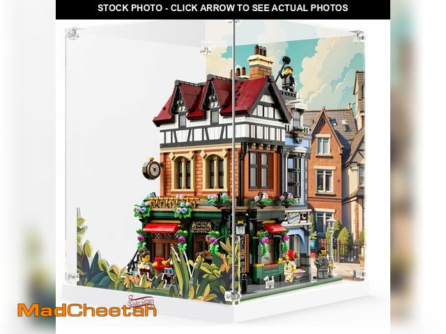 Lot 74-14250581 - Acrylic Display Case for Lego 10350 Tudor Corner Building Set - Clear Dust-Proof Protective Showcase...
