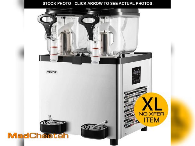 Lot 74-12639048 - VEVOR Commercial Slushy Machine 203 oz. x 2 Tanks 50 Cups Snow Cone Machine 700W Margarita Smoothie ...