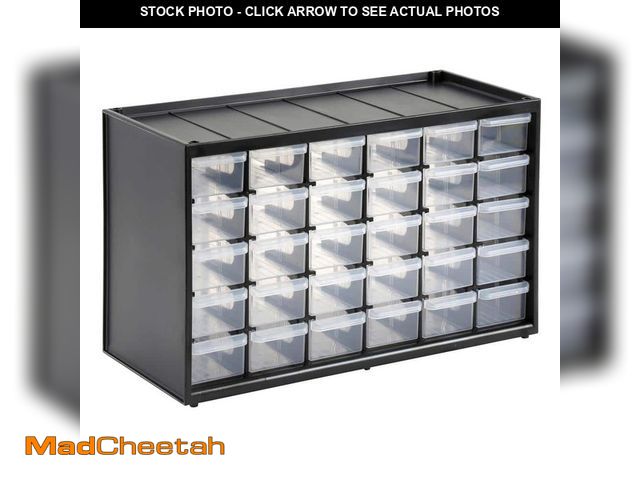 Lot 74-14255866 - *BROKEN/MISSING DRAWER* Stanley 30-Drawer Small Parts Organizer Bin System *BROKEN/MISSING DRAWER*  ...