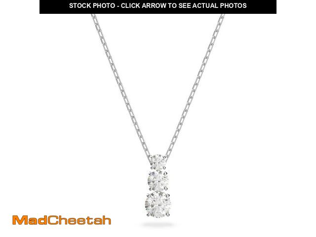 Lot 74-14213987 - Swarovski Stilla Attract Trilogy Round Pendant Necklace - Women's White Round Crystal Pendant with R...