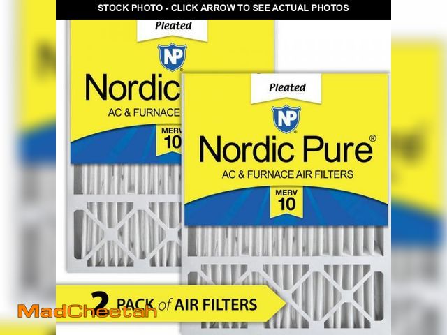 Lot 74-12146285 - Nordic Pure 16 in. x 25 in. x 5 in. Honeywell/Lennox Replacement Furnace Air Filter MERV 10 (2-Pack)...