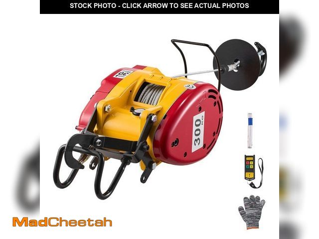 Lot 74-14291087 - SKYSHALO 2-in-1 Electric Hoist Winch, 1500-Watt Portable Winch, 660 lbs. Capacity, 98.4 ft. Lift Hei...