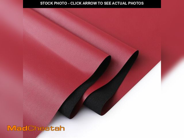 Lot 74-14298933 - KUUP Soft PU Faux Leather Fabric, 54" x 72" (2 Yards), Waterproof Vegan Synthetic Upholstery Fabric ...