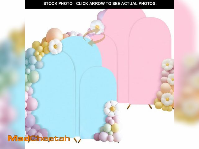 Lot 74-13628567 - OurWarm Set of 3, Pink and Blue 2 in 1 Round Backdrop Covers, 4FT 5FT 6FT Spandex Stretchy Backdrop ...