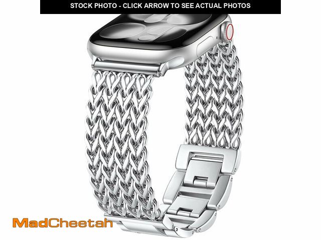 Lot 74-14339728 - SNBLK Metal Band Compatible with Silver Apple Watch Bands for Women 40mm 41mm 42mm 38mm 44mm 45mm 46...