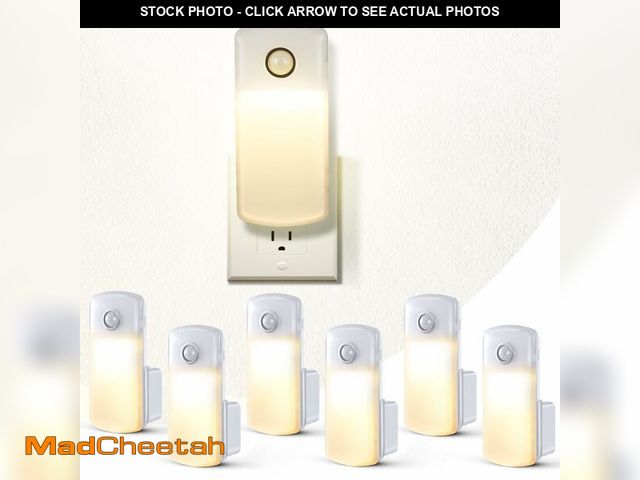 Lot 74-14059016 - Enhon 6 Pack Emergency Power Failure Night Lights, Motion Sensor Night Light, Automatic Dusk to Dawn...