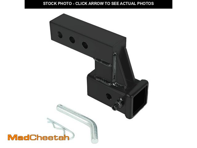 Lot 74-12968242 - 2" Hitch Receiver, Trailer Hitch Extender Riser Hitch Adapter with 4 inch Drop/Rise Attaches to Clas...