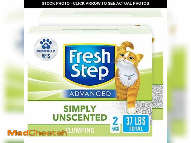 Lot 74-12664326 - Fresh Step Advanced Simply Unscented Clumping Litter, Fresh Step Unscented Cat Litter Fights Odor on...