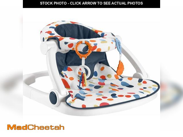 Lot 74-14348716 - Fisher-Price Portable Baby Chair, Darling Dots Sit-Me-Up Floor Seat with BPA-Free Teether &amp; Clac...