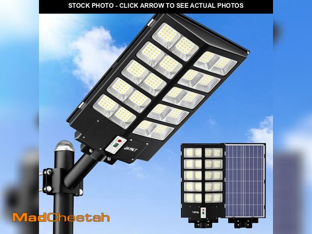 Lot 74-13698114 - JAYNLT Y-5200W Solar Street Lights Outdoor,Commercial Parking Lot Lights Dusk to Dawn, Waterproof So...
