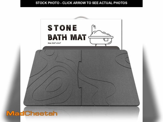 Lot 74-14286194 - Stone Bath Mat Diatomaceous Earth Shower Mat Non-Slip Super Absorbent Diatomite Stone Bath Mats for ...