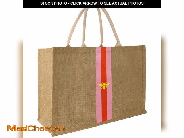 Lot 74-14335004 - Hibala Woven Large Beach Bag Straw Beach Tote Handmade Weaving Shoulder Tassel Bag Handbag (Orange&a...