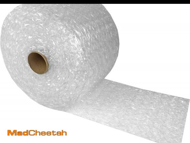 Lot 74-12138097 - Uboxes Bubble Cushioning Wrap 12"x65' Large Bubbles 1/2" Perforated Every 12", clear - UNUSED
