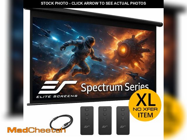 Lot 74-12629472 - Elite Screens Spectrum RC 1 Remote KIT, 110-INCH Diag 16:9, Motorized Projection Screen Movie Home T...
