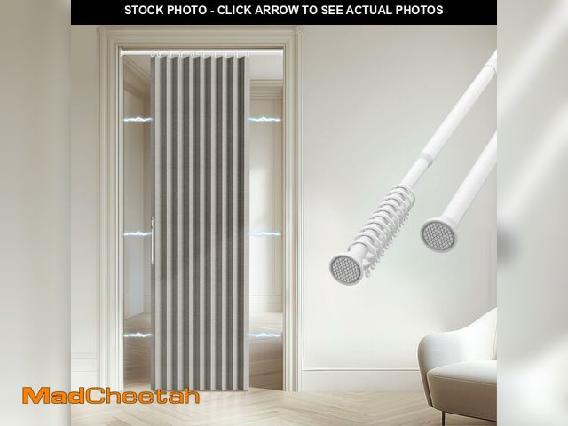 Lot 74-14426721 - gonnrly Accordion Door Curtain - 100% Light-Blocking Bedroom Door Curtain with Included Rod for Easy...