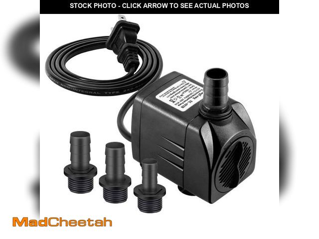 Lot 74-11556848 - SongLong Submersible Pump 400GPH (1500L 25W) Ultra Quiet with Dry Burning Protection 6.5ft High Lift...