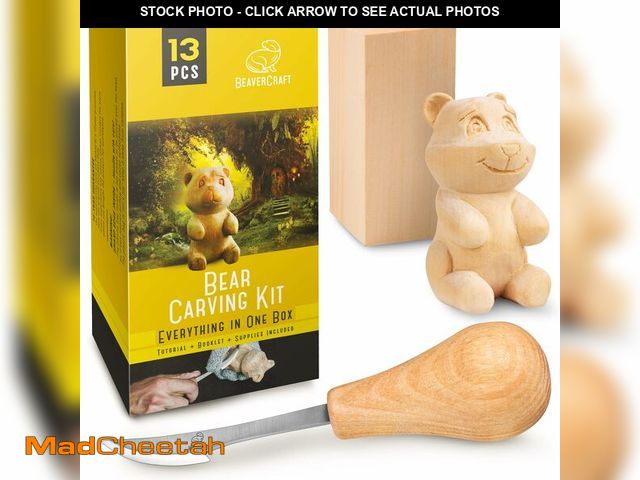 Lot 74-12969798 - BeaverCraft Wood Carving Kit for Beginners DIY 05 - Whittling Kit with Wood Carving Knife &amp; Bass...